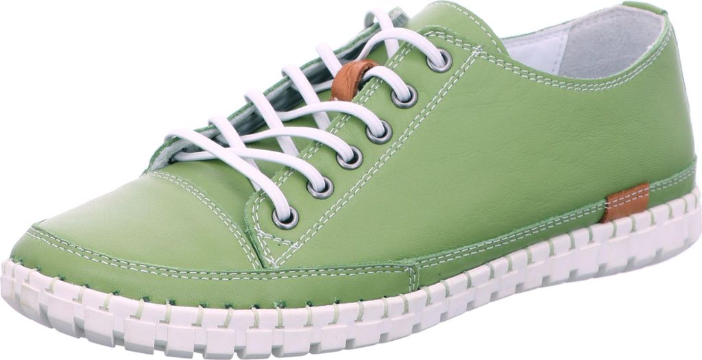Gemini Damen Schnürschuh Leder Sneaker mit herausnehmbarer Innensohle 395610-02, Größe:37 EU, Farbe:Grün