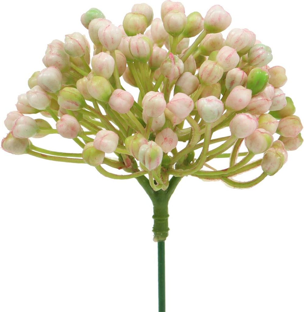 Hortensienknospenpick Rosa 21cm 12 Stück - Dekorative Kunstblumen für Hochzeit, Taufe und Tischgestecke