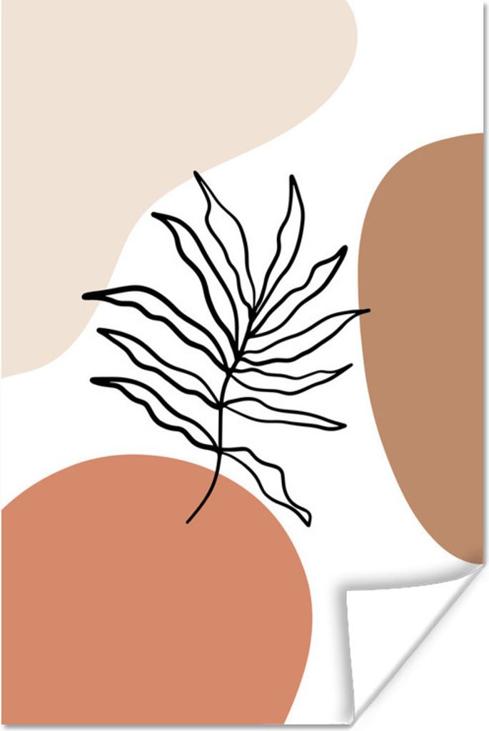MuchoWow Poster Pastell - Blatt - Flecken 80x120 cm - Papierdruck