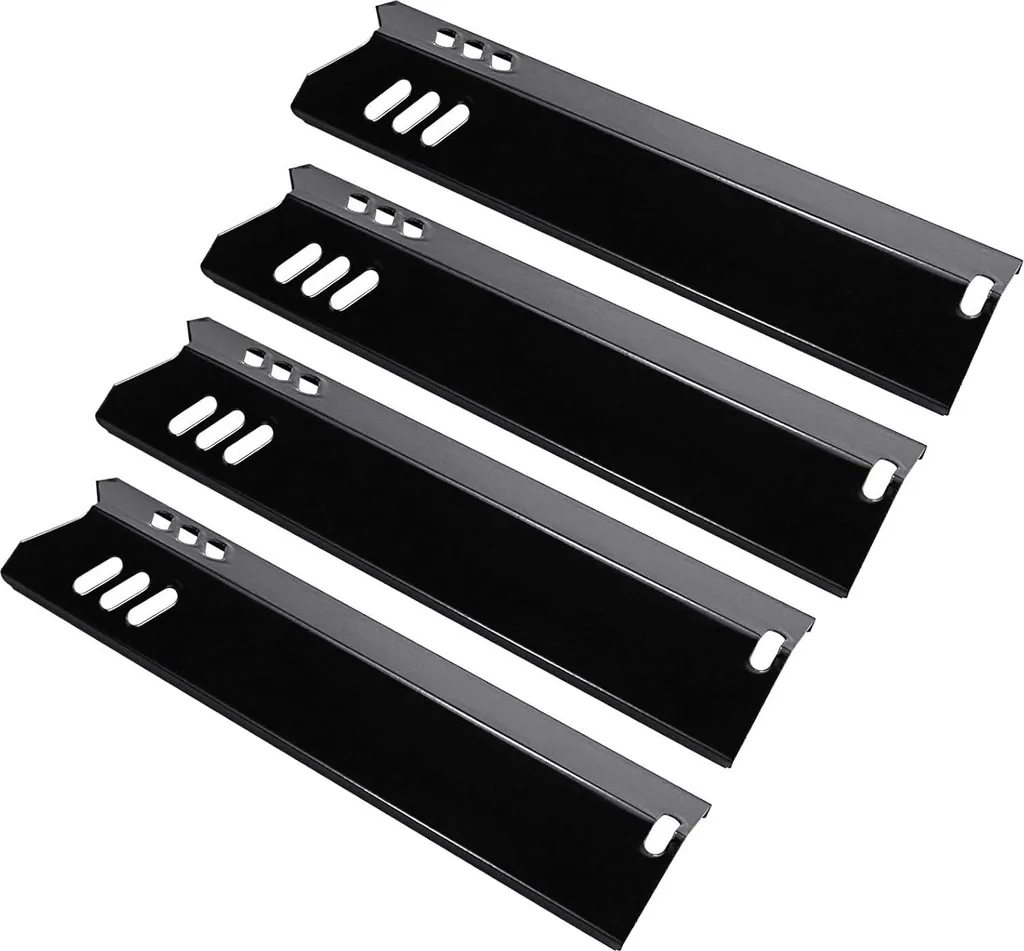 Plaque chauffante barbecue gaz 38cm en acier émaillé - Lot de 4 pièces