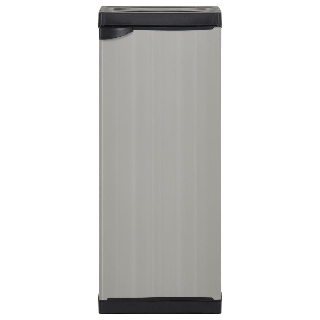 vidaXL Armadio da giardino con 1 ripiano Grigio e nero Immagine del prodotto 