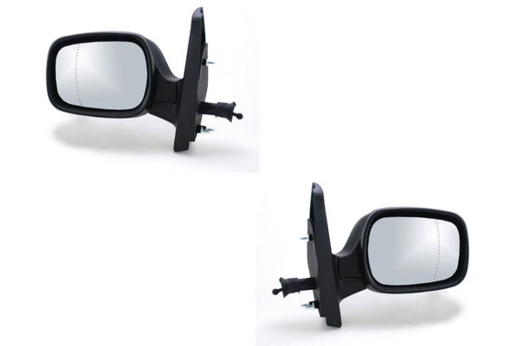 Johns, Außenspiegel Spiegel passend für Renault Kangoo FC0 KC0 09/01- Set Li Re schwarz 7700354636 7701048401 8200245171 9630100QAS 9630200QAT 96...