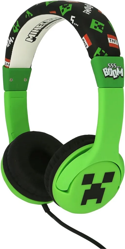 Casque audio enfant Minecraft Creeper supra-auriculaire filaire vert
