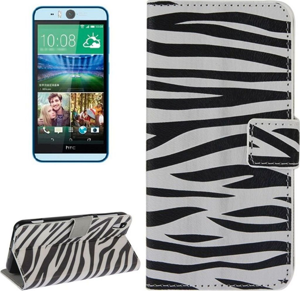Handyhülle Tasche für Handy HTC Desire Eye Motiv Zebra