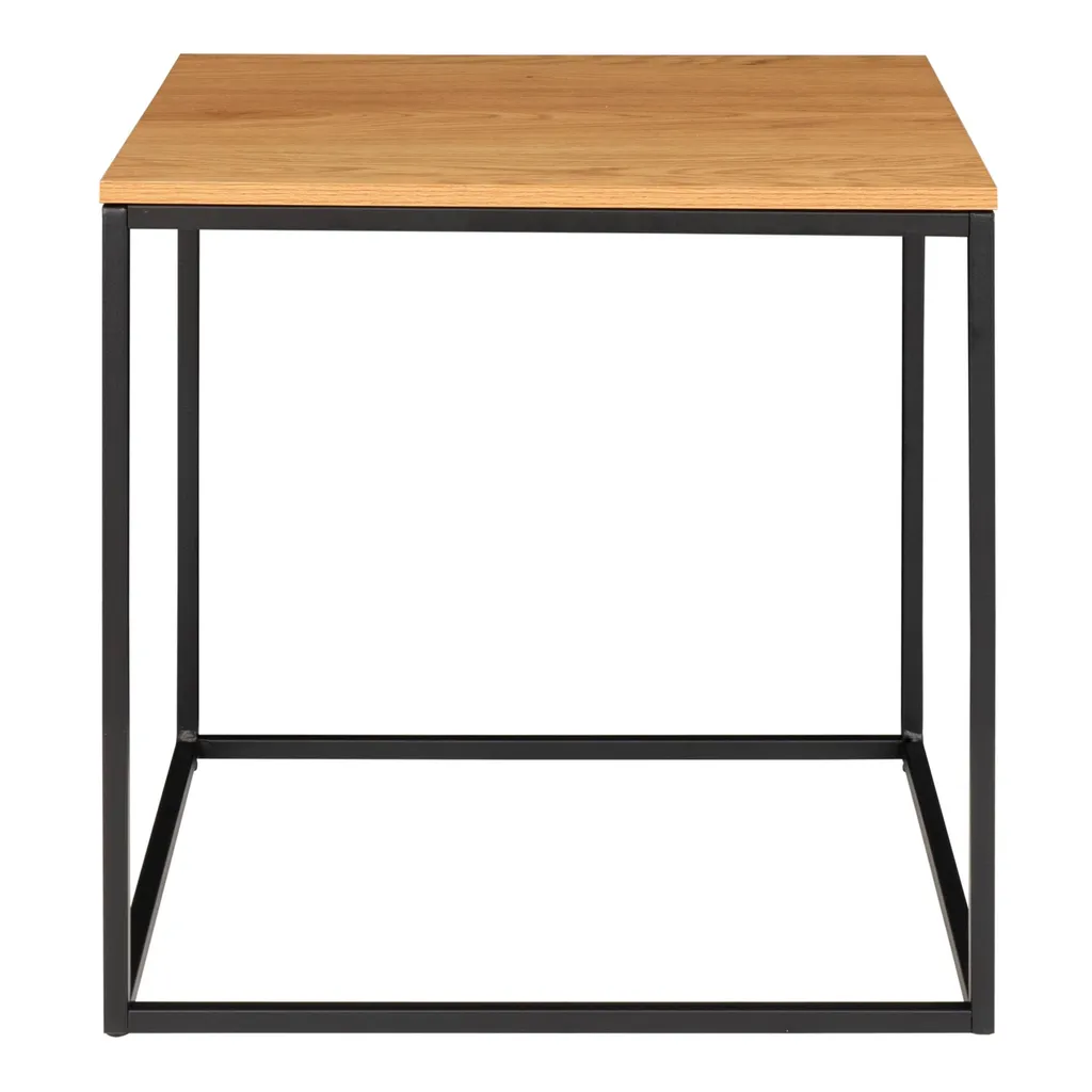Table d'angle Vita noir et imitation chêne - Bureau de coin moderne - 4