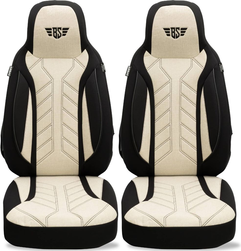 Chevrolet Epica Bj 2006-14 kompatible Schonbezüge in Schwarz/Beige PLKT207