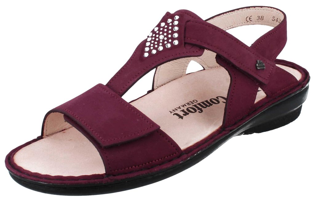 FINN COMFORT Calvia Damen Sandale beerenfarben Nubukleder - Produktbild 