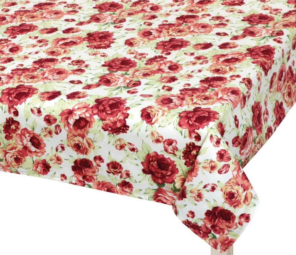 Tischdecke BERTA - 70x70 cm - Rosa,Grün
