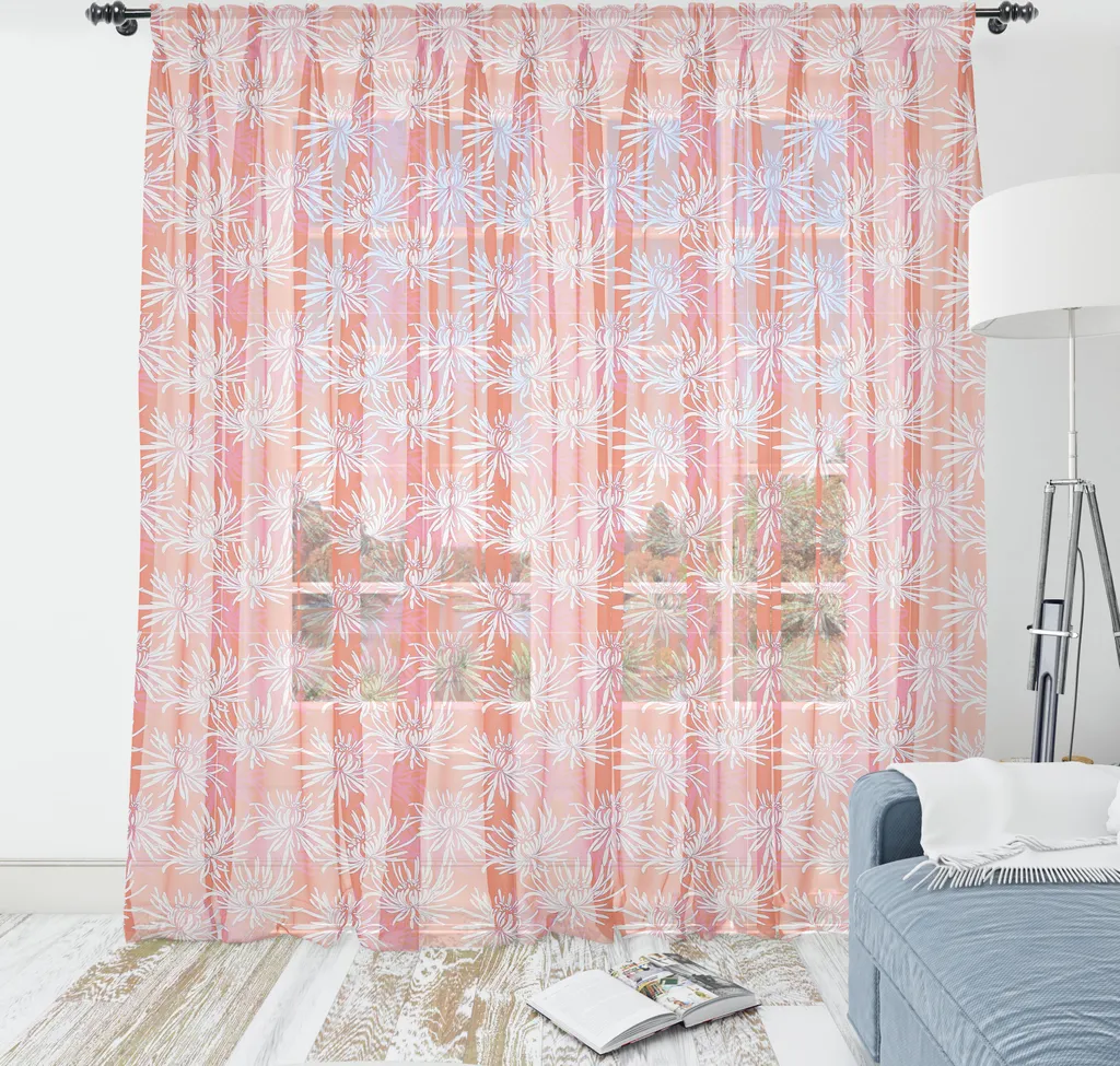 Arazzo Boho-Chic 274x274 Crisantemo Rosa Siena - Silk Touch Mural