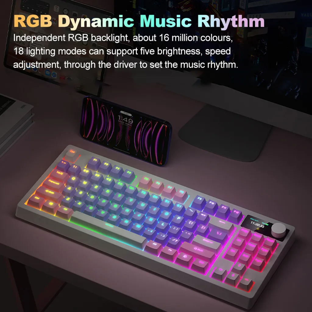 Clavier mécanique sans latence avec switchs interchangeables YK830 - 16