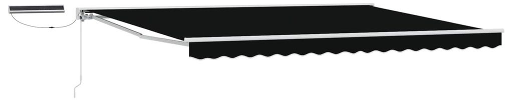 Elektrische ausziehbare Markise - CLORIS - Wettersensor - Schwarz 4 × 3,5 m - Markisen C1370