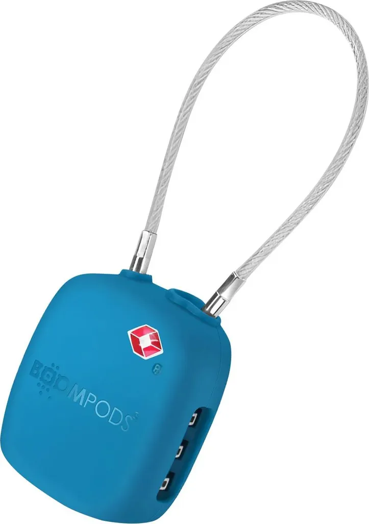 Smart Tracker Boompods LOCK Blu Oceano - Lucchetto TSA per iPhone