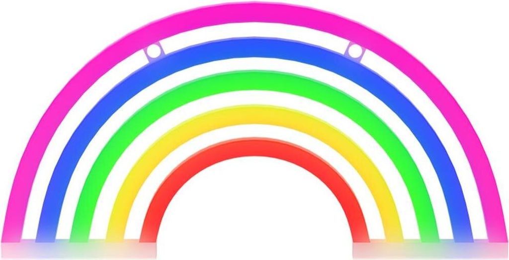 A neon LED rainbow light.
