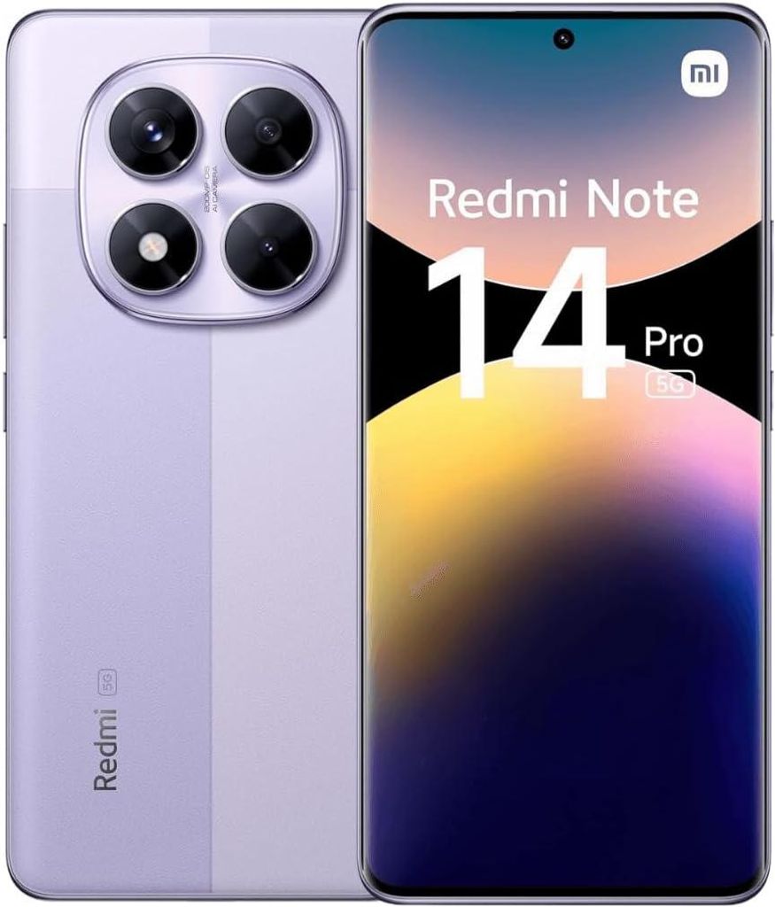 Xiaomi Redmi Note 14 Pro 5G Smartphone 12GB + 256GB Lila Produktbild 