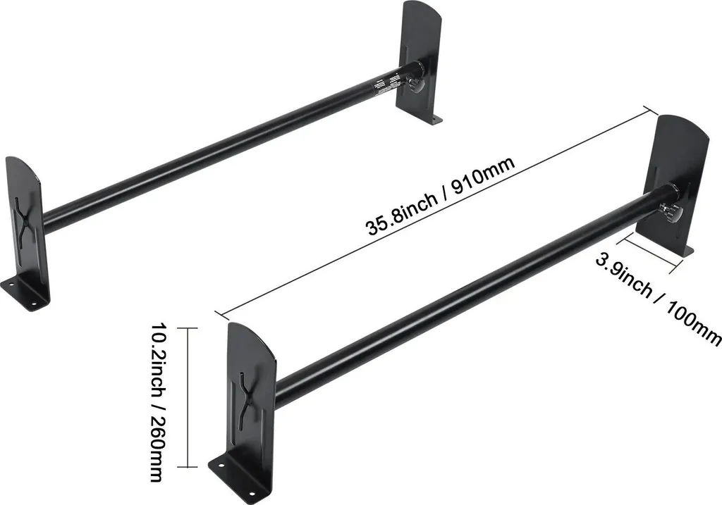 Porte-échelle de toit Van en acier allié charge 227kg 2 pièces robuste