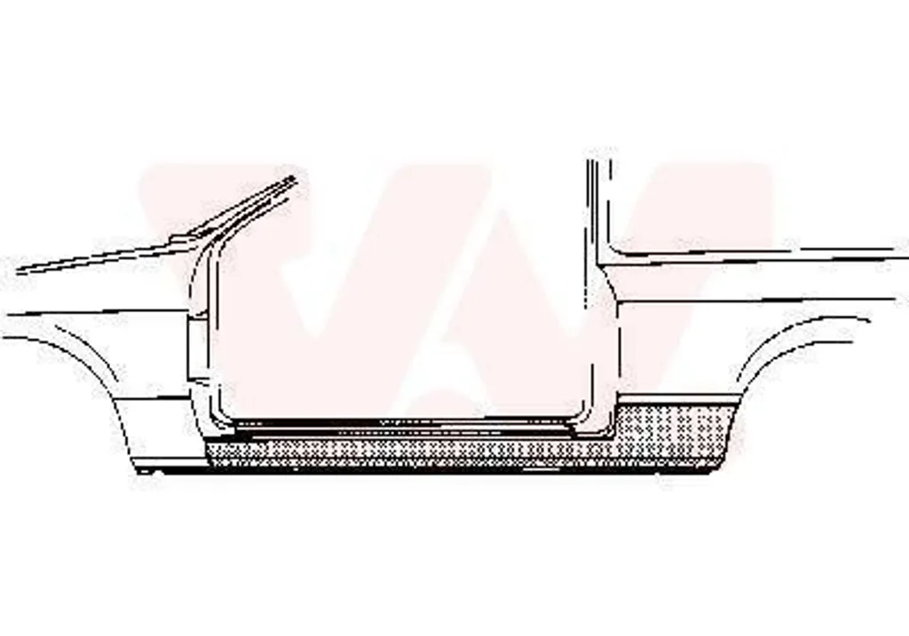Marchepied Gauche VAN Wezel 1734101 pour Bas de Caisse et Seuil de Porte