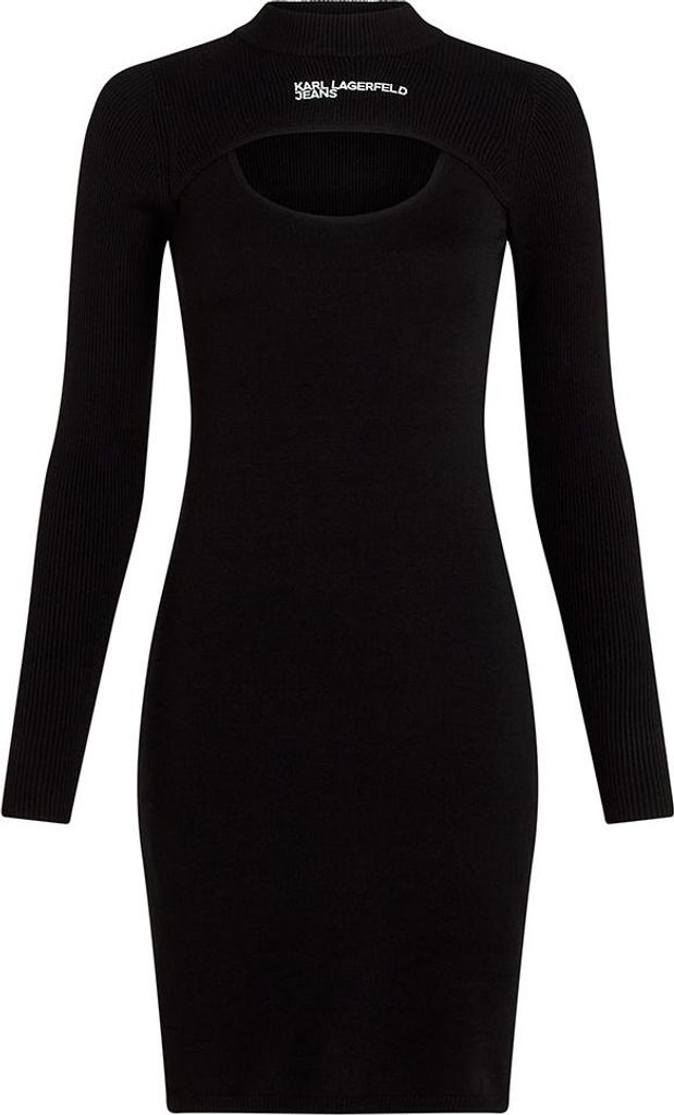 Karl Lagerfeld A4w13010 Kleid Schwarz S Frau Schwarz S
