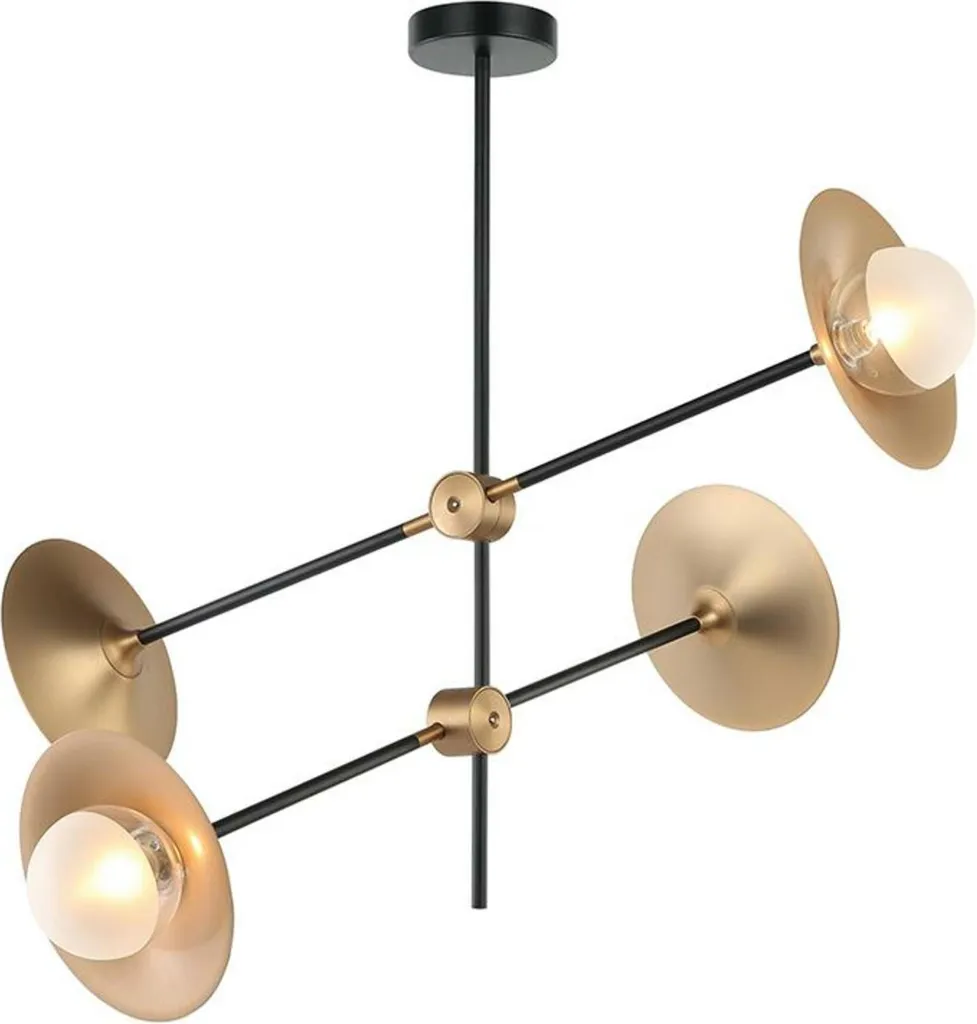 Lustre plafonnier moderne 24 globes en verre et métal doré Layla ACA