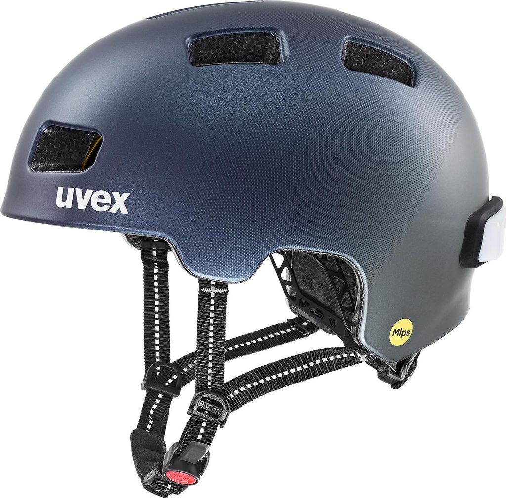 uvex City 4 MIPS - Leichter City-Helm für Damen und Herren - MIPS-Sysytem - inkl. LED-Licht - deep Space matt - 55-58 cm