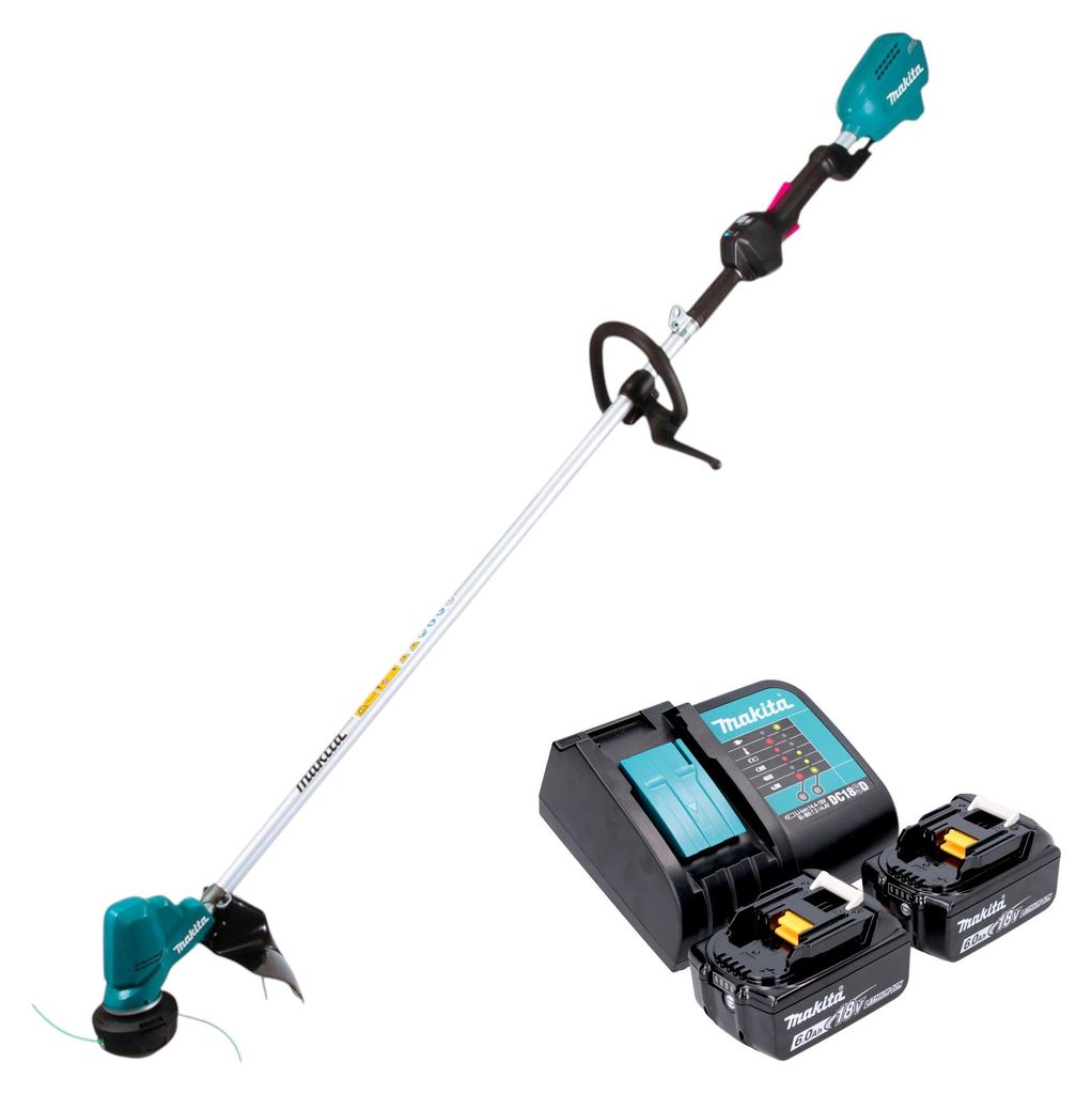 Makita DUR 190 LSG2X9 Akku Rasentrimmer 18 V 300 mm Brushless + 2x Akku 6,0 Ah + Ladegerät