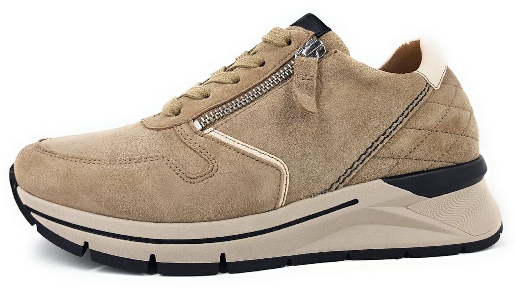 Gabor Comfort Davos, H Damenschuhe Schnürschuhe Sportive Sneaker Beige Festlich, Schuhgröße:EUR 42 | UK 8