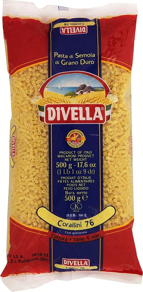 10x Pasta Divella 100% Italienisch N° 76 Corallini 500 g