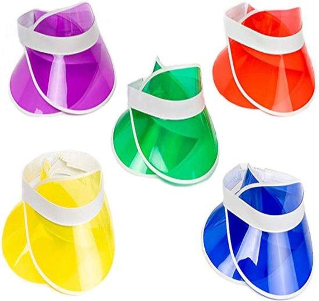 Sichtschutz Visier Set für 10 Einheiten, transparente Sonnenhüte für Golf, Tennis und Outdoor-Aktivitäten