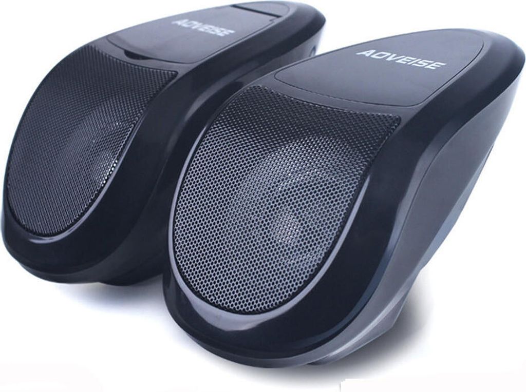 Wasserdichte Motorrad Scooter MP3 Player bluetooth Lautsprecher Audio FM Radio für 10MM Spiegel - Schwarz + Rot