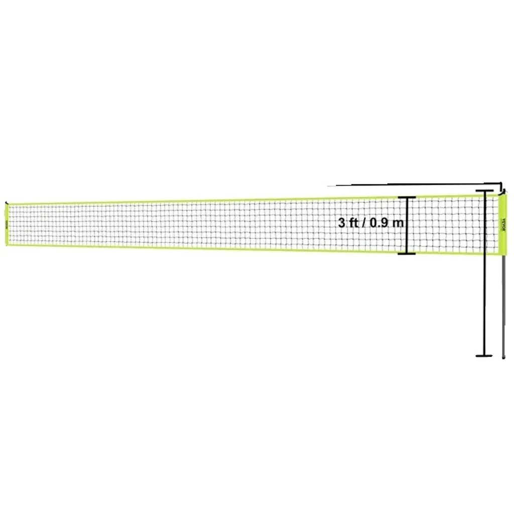 Kit volley-ball de jardin avec tubes acier de 1.25 pouce rigides