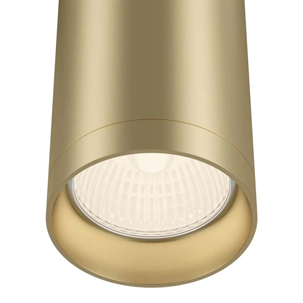 Plafoniera Alluminio Oro Opaco H 13 cm - Design Moderno e Durata LED - 4