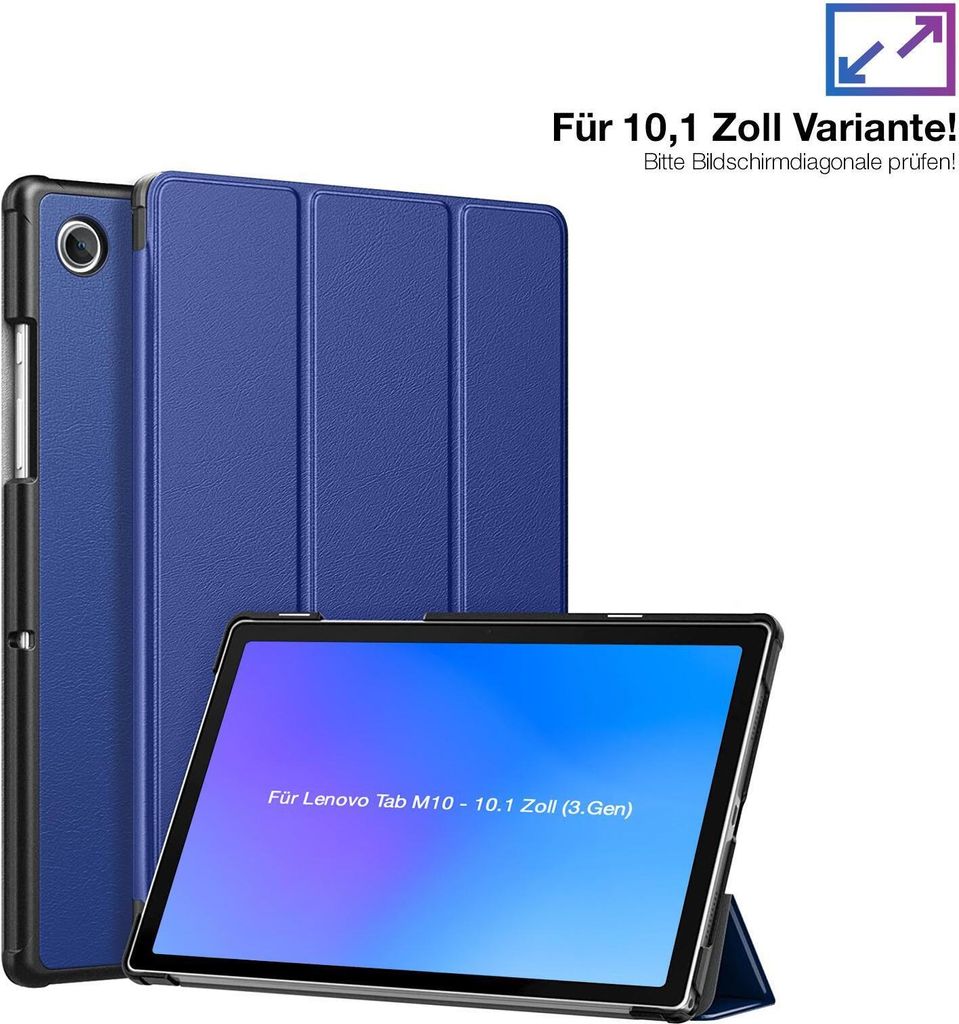 Schutzhülle für Lenovo Tab M10 Gen 3 2022 10.1 Zoll Cover Case Schutz Tablet Farbe: Dunkelblau