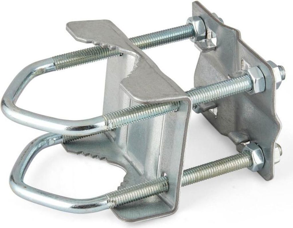 Pole-to-Pole 8-Mutter Mastklemme für Antennenmontage – schwere Ausführung – für ca. 25,4 mm Vierkant-Booms – Klemmbereich 51 mm/51 mm oder...
