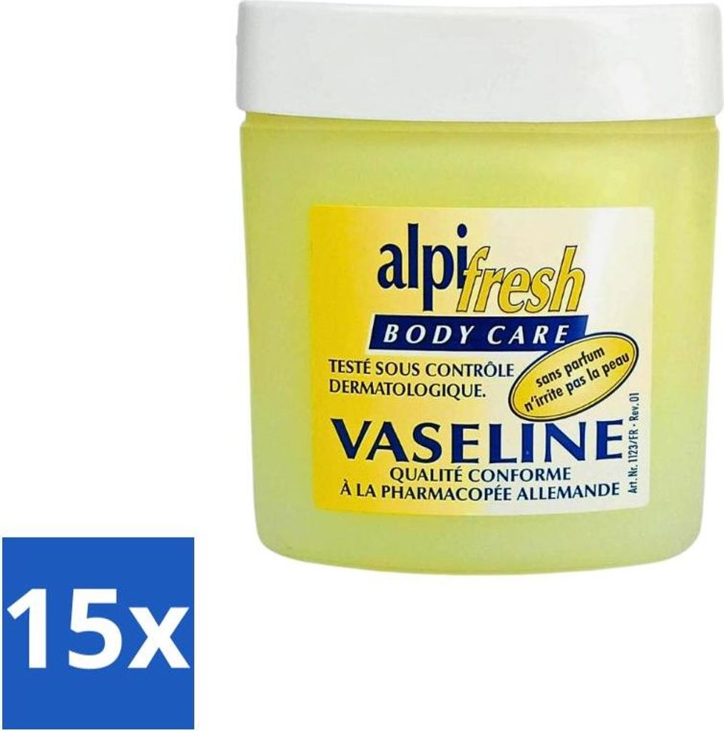 Alpi-Fresh - Vaseline Handcreme - Schutz & Feuchtigkeit - 250 ml - Vorteilspack - 15 Stücke