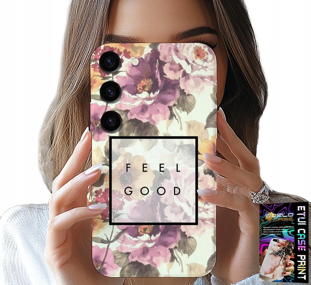 Custodia Samsung S23 Plus Floreale | Cover Vetro Temperato Donna Elegante