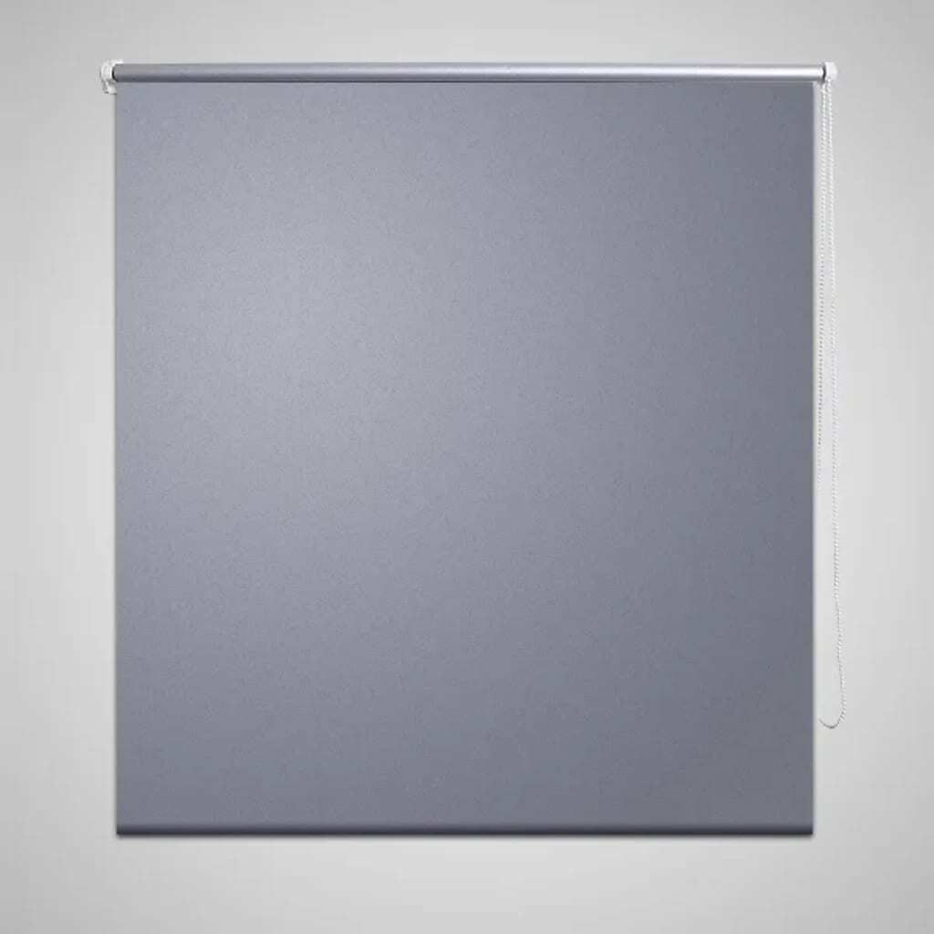 Verdunkelungsrollo 160 x 230 cm grau - Verdunklungsrollo - Seitenzug Rollo - Klemmrollo - Klemmfix Kette Verdunkelungsrollos