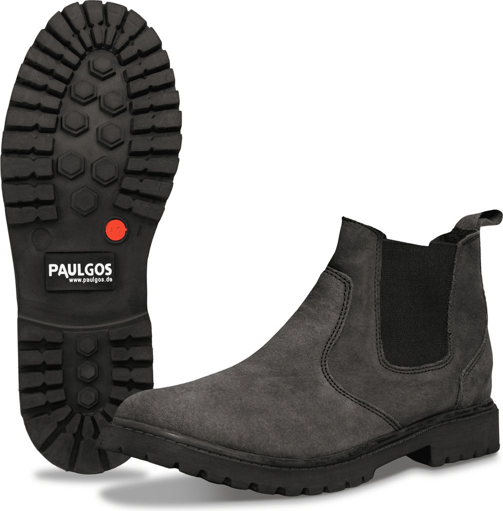 PAULGOS Herren Chelsea Boots Echtes Leder, Stiefeletten Größe 39-47 in 3 Farben