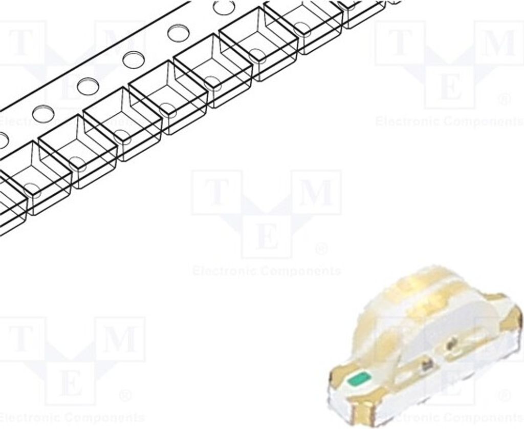 5x LED 1204 grün/ blau/ gelb 3,2x1x1,48mm 140° SMD 20mA RF-W2S118TS-A51 LED-Diode