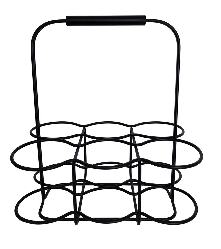 Blomus WIRES, zwart, chroomstaal, geschikt voor 6 flessen, Productafbeelding 