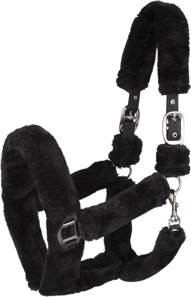 Waldhausen Halfter Cozy, Größe:Warmblut, Farbe:schwarz/silber