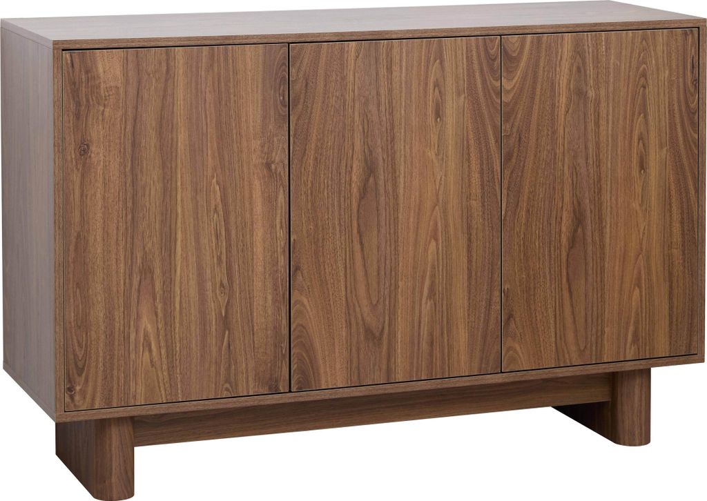 Skandinavisches Sideboard mit 3 Türen aus dunklem Holz 120 cm - Oviala Bowy