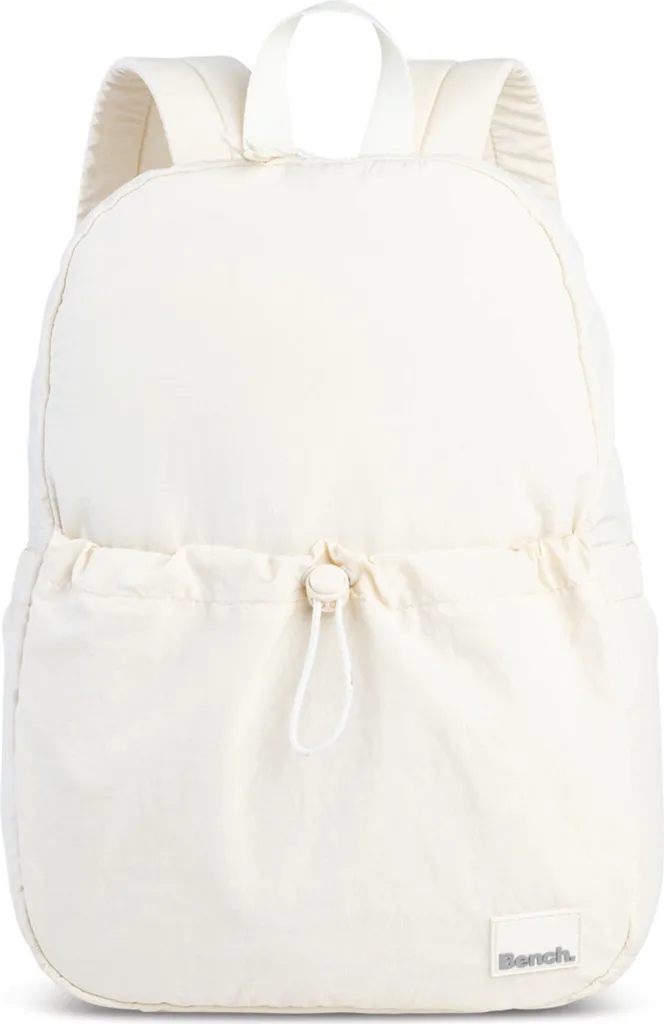 Petit sac à dos Soft Backpack Bench. en textile doux coloris écru uni