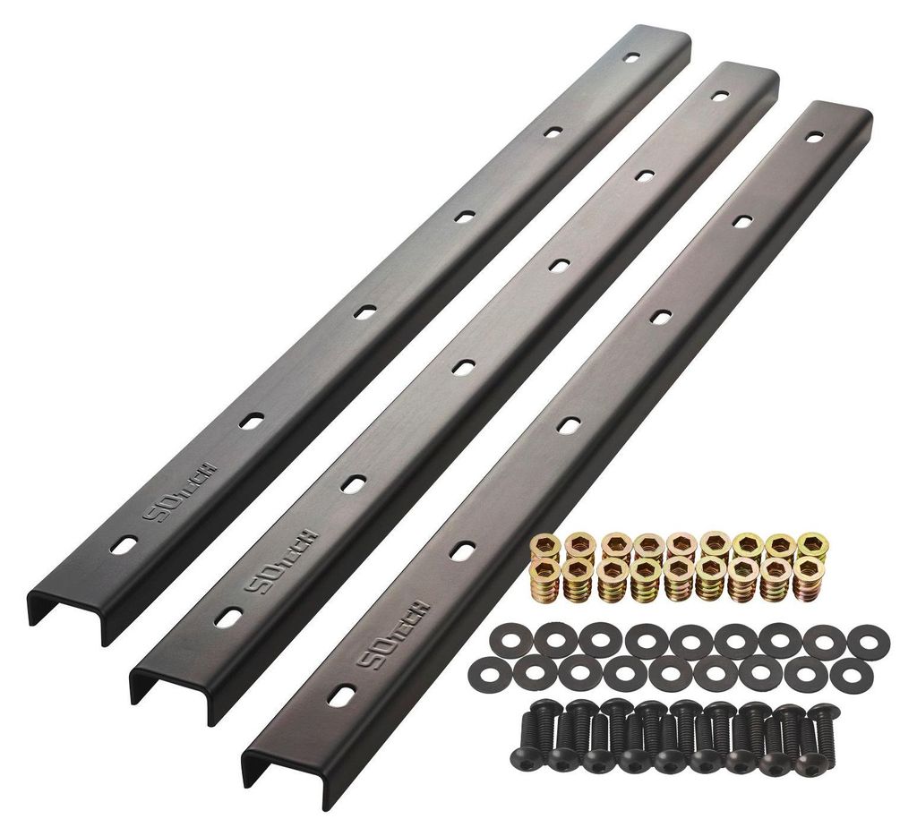 SOTECH Gratleiste U-FORM 800 mm – Vintage Look, Tischplattenverbinder (3er Set)
