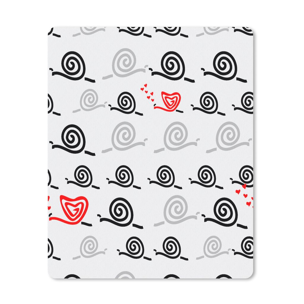 MuchoWow Mauspad Mousepad Schnecken - Valentinstag - Design 19x23 cm - Mousepads - Maus Mat - Pad - Mausunterlage - Mauspads - Spielen