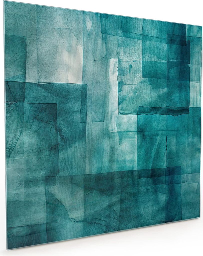 Küchenrückwand Spritzschutz Glas mit Motiv Abstrakte Formen 40 x 40 cm