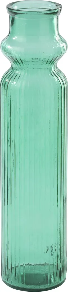 Vase J-Line Rayé Vert Émeraude en Verre - Finition Striée Élégante
