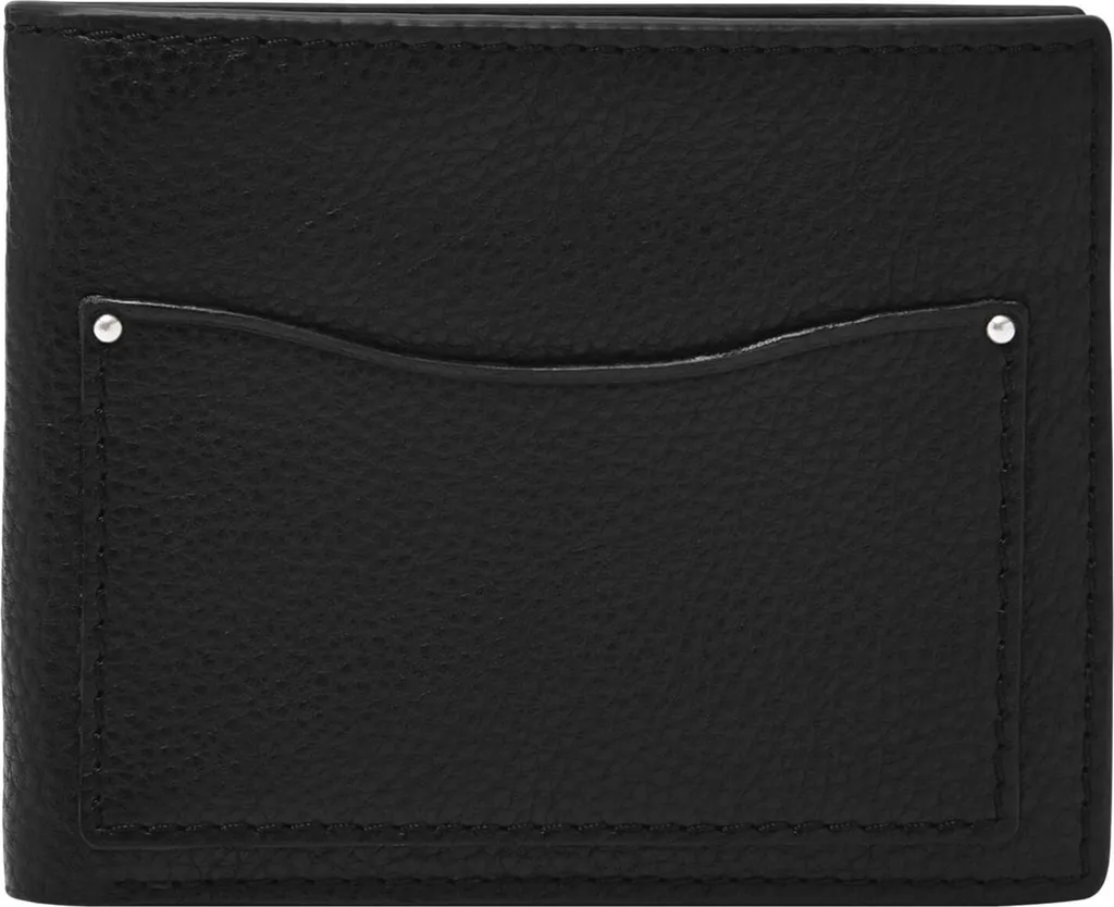 Porte-carte Crédit pour Voyage : Fossil Anderson Bifold Noir Pratique