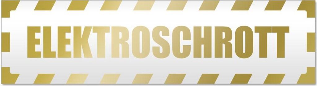 Elektroschrott gestreift Magnetschild Schild magnetisch