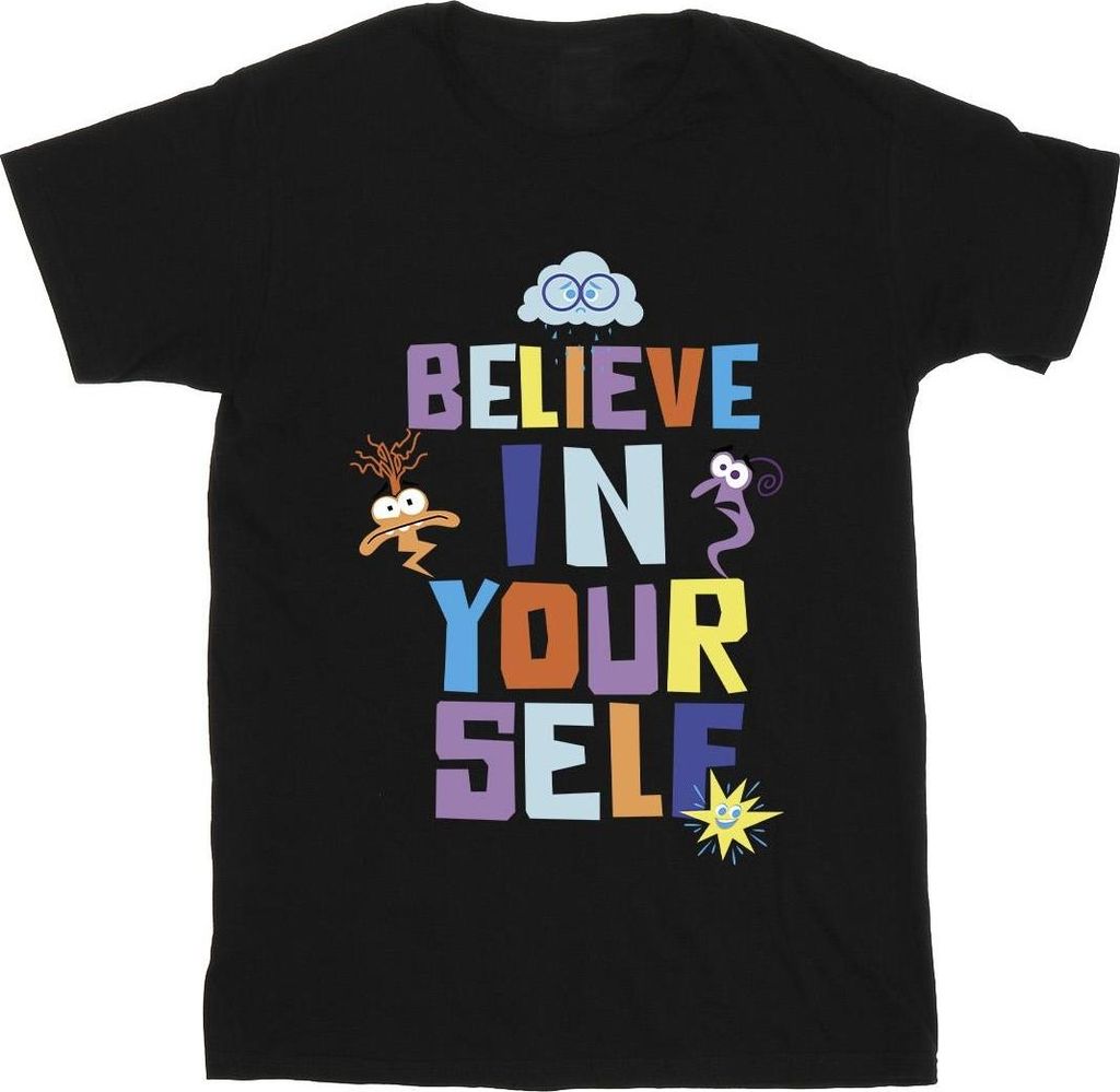 Inside Out 2 - "Believe In Yourself" T-Shirt für Herren BI54707 (4XL) (Schwarz)