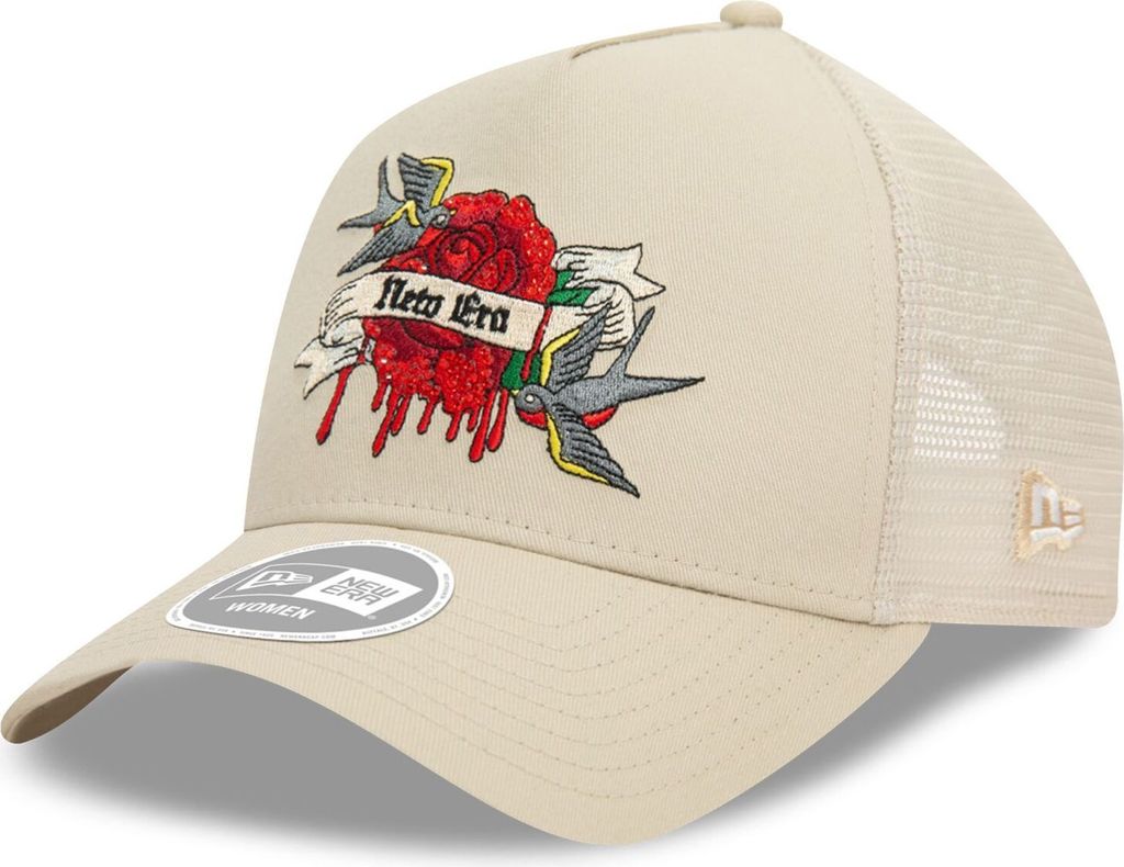 New Era Women 9FORTY E-Frame Trucker Cap Tattoo beige