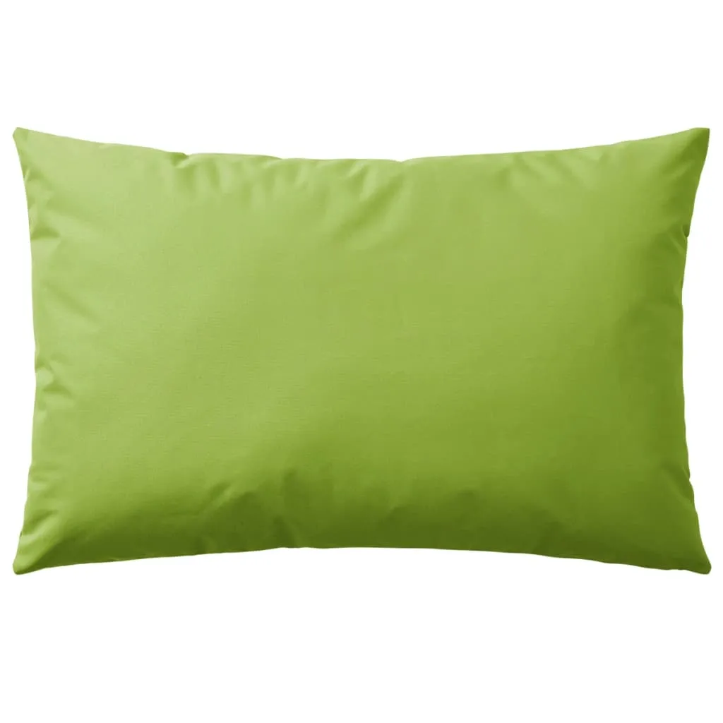 The Living Store Coussins de jardin 4 pcs 60x40 cm Vert Pomme Moelleux